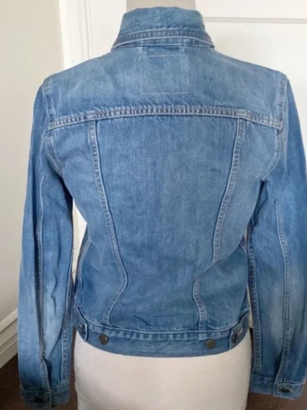 Vintage Levi’s Orange Tab Denim Trucker Jacket Ring Zip 100% Cotton - Picture 3 of 8